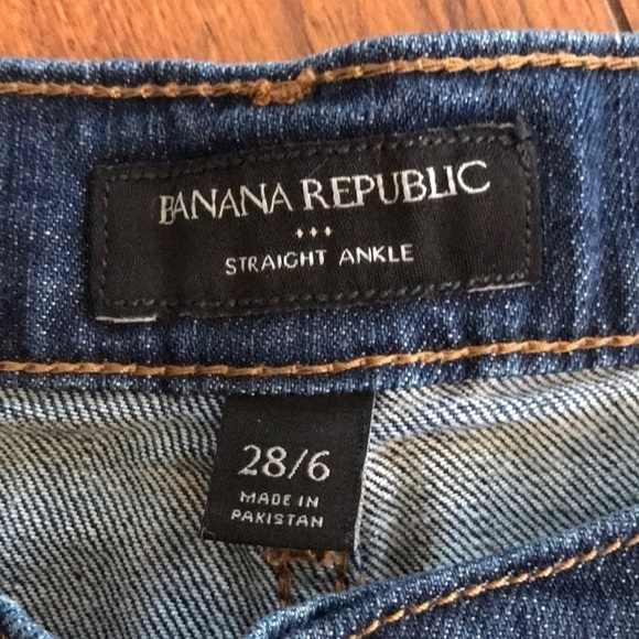 Banana Republic Jeans. Straight Ankle Dark Wash Size 28/6 - Picture 4 of 11